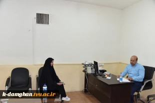 در سفر استانی به سمنان صورت گرفت:
ملاقات عمومی رئیس و اعضای هیئت رئیسه دانشگاه با دانشگاهیان دانشگاه فنی و حرفه‌ای استان سمنان 4